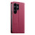 Samsung Galaxy S26 Ultra 5G Dierfeng Splicing Strong Magnetic RFID Vegan Leather Phone Case - Red