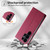 Samsung Galaxy S26 Ultra 5G Dierfeng Splicing Strong Magnetic RFID Vegan Leather Phone Case - Red
