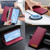 Samsung Galaxy S26 Ultra 5G Dierfeng Splicing Strong Magnetic RFID Vegan Leather Phone Case - Red