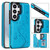 Samsung Galaxy S26 Ultra 5G Double Buckle Butterfly Embossing PU Phone Case - Blue