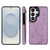 Samsung Galaxy S26 Ultra 5G Double Buckle Butterfly Embossing PU Phone Case - Purple