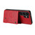 Samsung Galaxy S26 Ultra 5G Double Buckle Card Slots Magnetic Phone Case - Red