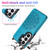 Samsung Galaxy S26 Ultra 5G Double Buckle Mandala Leather Wallet Back Cover Phone Case - Blue