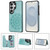 Samsung Galaxy S26 Ultra 5G Double Buckle Mandala Leather Wallet Back Cover Phone Case - Green