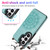 Samsung Galaxy S26 Ultra 5G Double Buckle Mandala Leather Wallet Back Cover Phone Case - Green