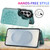 Samsung Galaxy S26 Ultra 5G Double Buckle Mandala Leather Wallet Back Cover Phone Case - Green