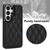 Samsung Galaxy S26 Ultra 5G Double Buckle Rhombic PU Leather Phone Case - Black