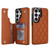 Samsung Galaxy S26 Ultra 5G Double Buckle Rhombic PU Leather Phone Case - Brown