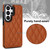Samsung Galaxy S26 Ultra 5G Double Buckle Rhombic PU Leather Phone Case - Brown