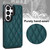 Samsung Galaxy S26 Ultra 5G Double Buckle Rhombic PU Leather Phone Case - Green