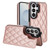 Samsung Galaxy S26 Ultra 5G Double Buckle Rhombic PU Leather Phone Case - Rose Gold