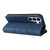Samsung Galaxy S26 Ultra 5G Dual-color 9 Card Slots Zipper Wallet Leather Phone Case - Blue
