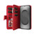 Samsung Galaxy S26 Ultra 5G Dual-color 9 Card Slots Zipper Wallet Leather Phone Case - Red