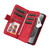 Samsung Galaxy S26 Ultra 5G Dual-color 9 Card Slots Zipper Wallet Leather Phone Case - Red