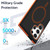 Samsung Galaxy S26 Ultra 5G Dual-Color Skin Feel Magnetic Phone Case with Lens Frame Holder - Orange