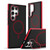 Samsung Galaxy S26 Ultra 5G Dual-Color Skin Feel Magnetic Phone Case with Lens Frame Holder - Red