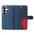 Samsung Galaxy S26 Ultra 5G Dual-color Splicing Flip Leather Phone Case - Blue