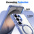 Samsung Galaxy S26 Ultra 5G Electroplated Cat-Eye Frame Magnetic MagSafe Shockproof Phone Case - Blue
