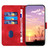 Samsung Galaxy S26 Ultra 5G Elephant Head Embossed Phone Leather Case with Lanyard - Red