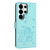 Samsung Galaxy S26 Ultra 5G Embossed Kitten Phone Leather Case with Lanyard - Mint Green