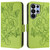 Samsung Galaxy S26 Ultra 5G Embossed Rose RFID Anti-theft Leather Phone Case - Green