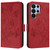 Samsung Galaxy S26 Ultra 5G Embossed Rose RFID Anti-theft Leather Phone Case - Red