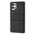 Samsung Galaxy S26 Ultra 5G Embossed Stripes Skin Feel Leather Phone Case - Black
