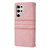 Samsung Galaxy S26 Ultra 5G Embossed Stripes Skin Feel Leather Phone Case - Pink
