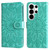 Samsung Galaxy S26 Ultra 5G Embossed Sunflower Leather Phone Case - Green