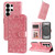 Samsung Galaxy S26 Ultra 5G Embossed Sunflower Leather Phone Case - Rose Gold