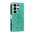 Samsung Galaxy S26 Ultra 5G Embossed Sunflower Pattern Flip Leather Phone Case - Green