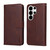 Samsung Galaxy S26 Ultra 5G ENKAY Card Wallet Calf Texture Leather Phone Case with 0.18mm High Aluminum-silicon Glass Film - Pink