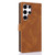 Samsung Galaxy S26 Ultra 5G Fantasy Skin-feel Calfskin Texture Leather Phone Case - Brown