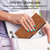 Samsung Galaxy S26 Ultra 5G Fantasy Skin-feel Calfskin Texture Leather Phone Case - Brown