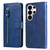 Samsung Galaxy S26 Ultra 5G Fashion Calf Texture Zipper Leather Phone Case - Blue