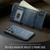 Samsung Galaxy S26 Ultra 5G Fierre Shann 2 in 1 Holder RFID Card Slot Wallet MagSafe Phone Case - Blue