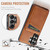 Samsung Galaxy S26 Ultra 5G Fierre Shann Cowhide Vertical Flip Magnetic Card Holder Phone Case - Brown