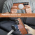 Samsung Galaxy S26 Ultra 5G Fierre Shann Cowhide Vertical Flip Magnetic Card Holder Phone Case - Brown