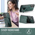 Samsung Galaxy S26 Ultra 5G Fierre Shann FS-024 Oil Wax Cow Leather Card Holder Back Phone Case - Green