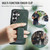 Samsung Galaxy S26 Ultra 5G Fierre Shann FS-024 Oil Wax Cow Leather Card Holder Back Phone Case - Green
