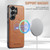 Samsung Galaxy S26 Ultra 5G Fierre Shann FS-027 Cowhide Texture MagSafe Magnetic Phone Case - Brown
