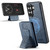 Samsung Galaxy S26 Ultra 5G Fierre Shann FS028 MagSafe RFID Card Holder Back Phone Case - Blue