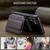 Samsung Galaxy S26 Ultra 5G Fierre Shann FS028 MagSafe RFID Card Holder Back Phone Case - Purple