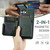 Samsung Galaxy S26 Ultra 5G Fierre Shann Oil Wax Vegan Leather Magnetic Card Holder Back Phone Case - Green