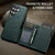 Samsung Galaxy S26 Ultra 5G Fierre Shann Oil Wax Vegan Leather Magnetic Card Holder Back Phone Case - Green