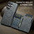 Samsung Galaxy S26 Ultra 5G Fierre Shann Oil Wax Vegan Leather Magnetic Card Holder Back Phone Case - Grey