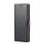 Samsung Galaxy S26 Ultra 5G Fierre Shann PU Genuine Leather Texture Phone Case - Black