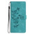 Samsung Galaxy S26 Ultra 5G Flower Butterfly Embossing Pattern Leather Phone Case - Sky Blue