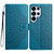 Samsung Galaxy S26 Ultra 5G Flower Embossed Leather Phone Case - Blue