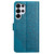 Samsung Galaxy S26 Ultra 5G Flower Embossed Leather Phone Case - Blue